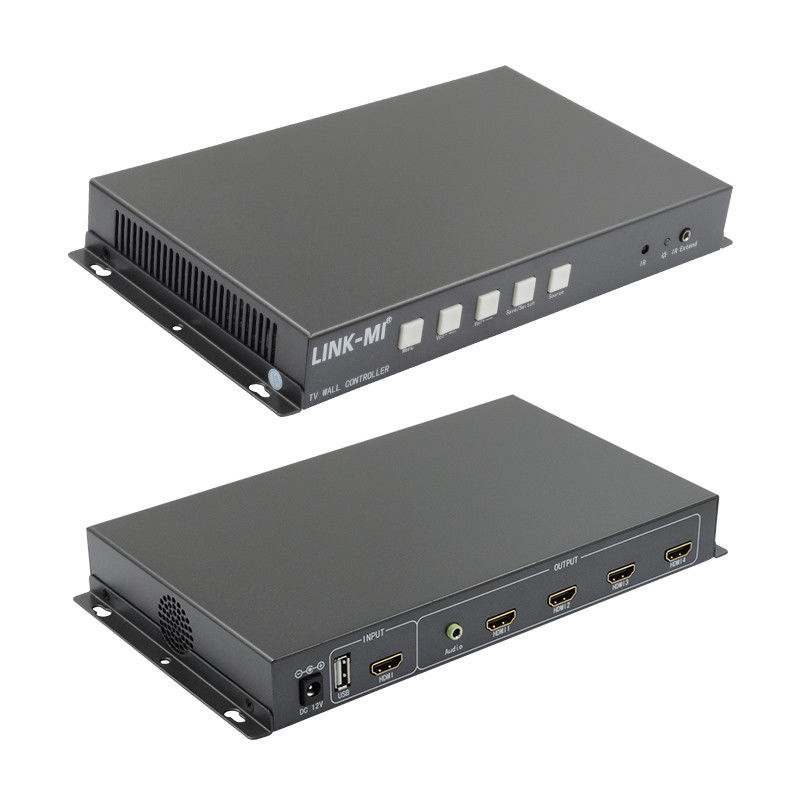 2X2 Video Wall Controller Support HDMI USB Signal Input 1080P For Advertising