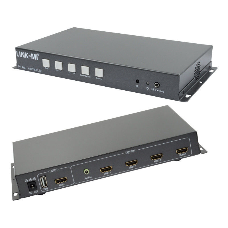 2X2 Video Wall Controller Support HDMI USB Signal Input 1080P For Advertising