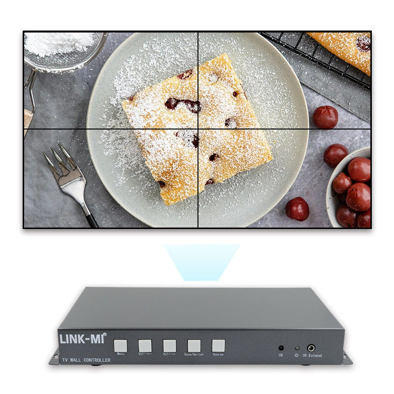 2X2 Video Wall Controller Support HDMI USB Signal Input 1080P For Advertising
