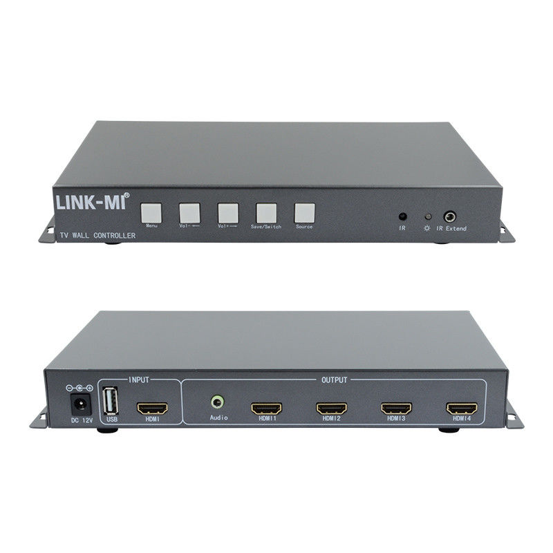 2X2 Video Wall Controller Support HDMI USB Signal Input 1080P For Advertising