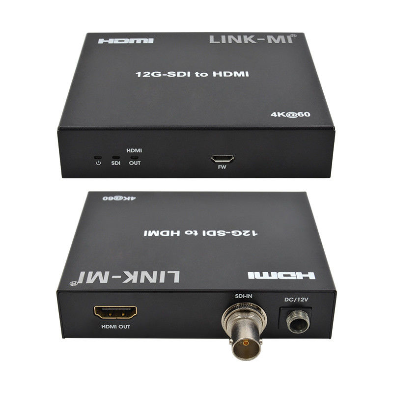 12G 6G 3G SDI To HDMI Video Converter Support YUV4:2:2 Max 120m