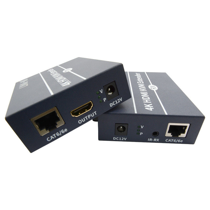120m 4K KVM Extender HDMI Over Cat 6 / Cat6e Cable For Keyboard Mouse