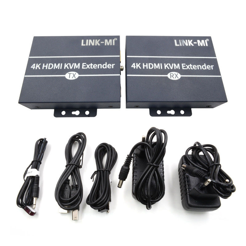 120m 4K KVM Extender HDMI Over Cat 6 / Cat6e Cable For Keyboard Mouse