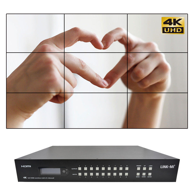 9x9 70M HDMI Video Wall Processor Hdmi Splitter 3x3 4K HDMI Matrix Extender