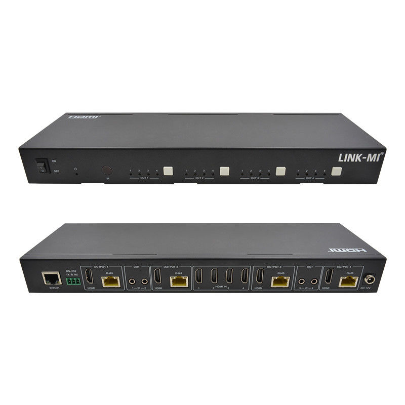 70M 4X4 HDMI Matrix With IR Matrix Function 18Gbps 4K@60Hz HDMI 2.0b POC