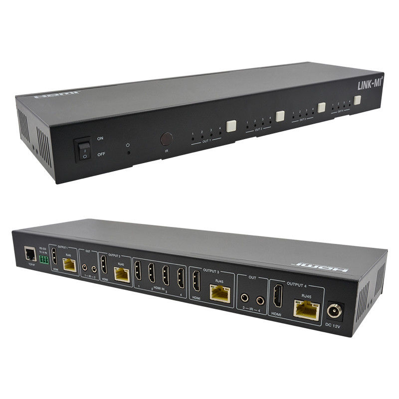 70M 4X4 HDMI Matrix With IR Matrix Function 18Gbps 4K@60Hz HDMI 2.0b POC
