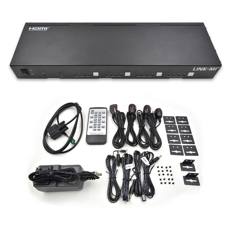 70M 4X4 HDMI Matrix With IR Matrix Function 18Gbps 4K@60Hz HDMI 2.0b POC