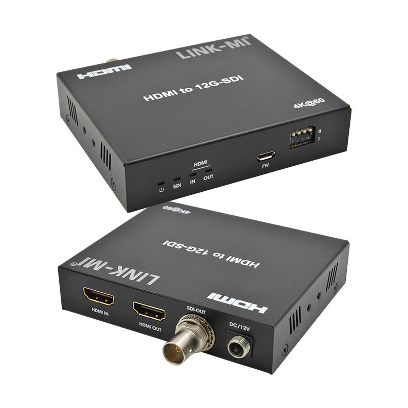 4K HDMI To SDI Converter With Loop Out Support 12G 4K@60Hz  EDID Max 120m