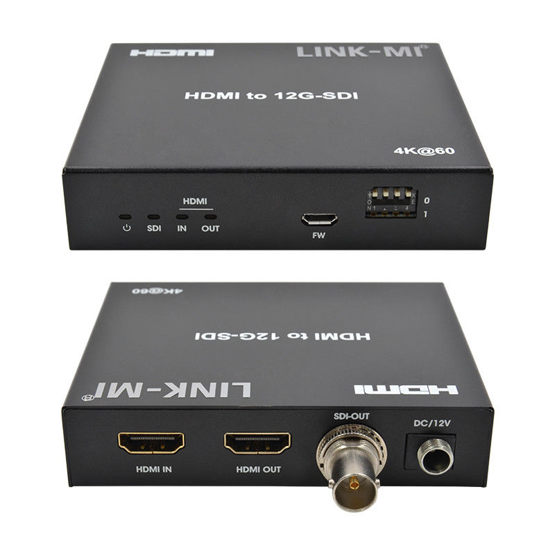 4K HDMI To SDI Converter With Loop Out Support 12G 4K@60Hz  EDID Max 120m