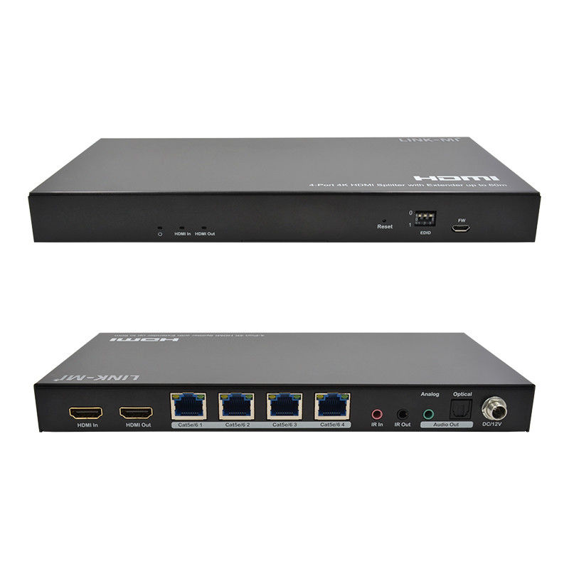 1x4 4K Wireless HDMI Splitter Extender Support 60m 4K@60Hz AV Splitter Over RJ45