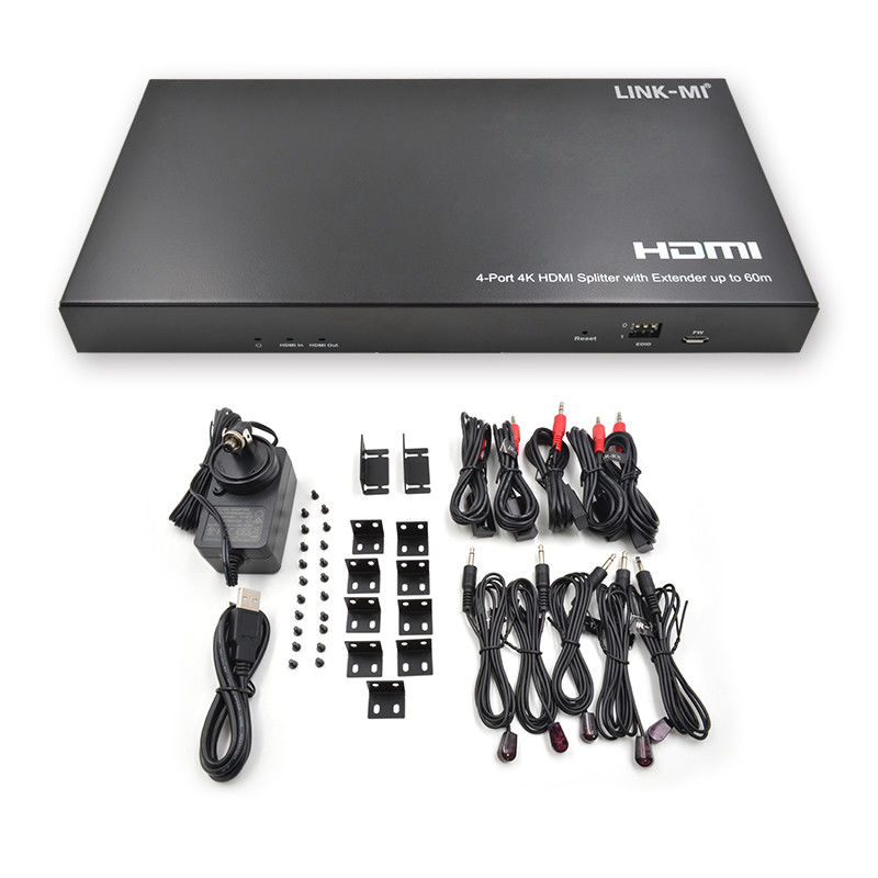 1x4 4K Wireless HDMI Splitter Extender Support 60m 4K@60Hz AV Splitter Over RJ45