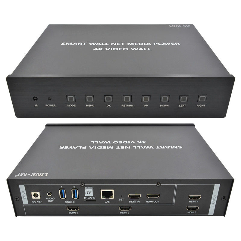 HDMI 2X2 4K Video Wall Controller Media Player TV Wall Processor For 4 TVs