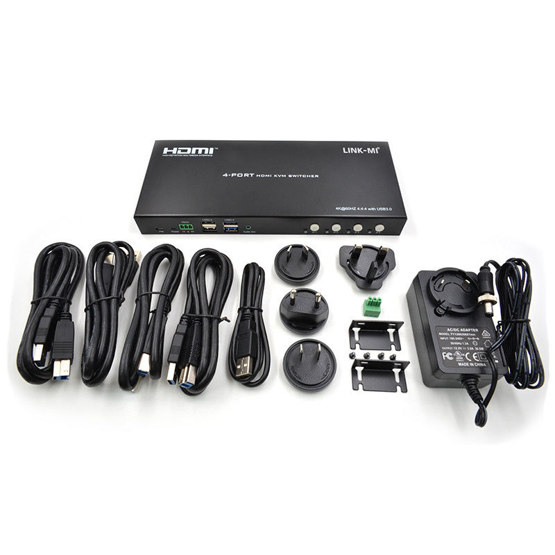4 Port Network HDMI2.0 KVM Switch Up To 4K 60Hz 18Gbps