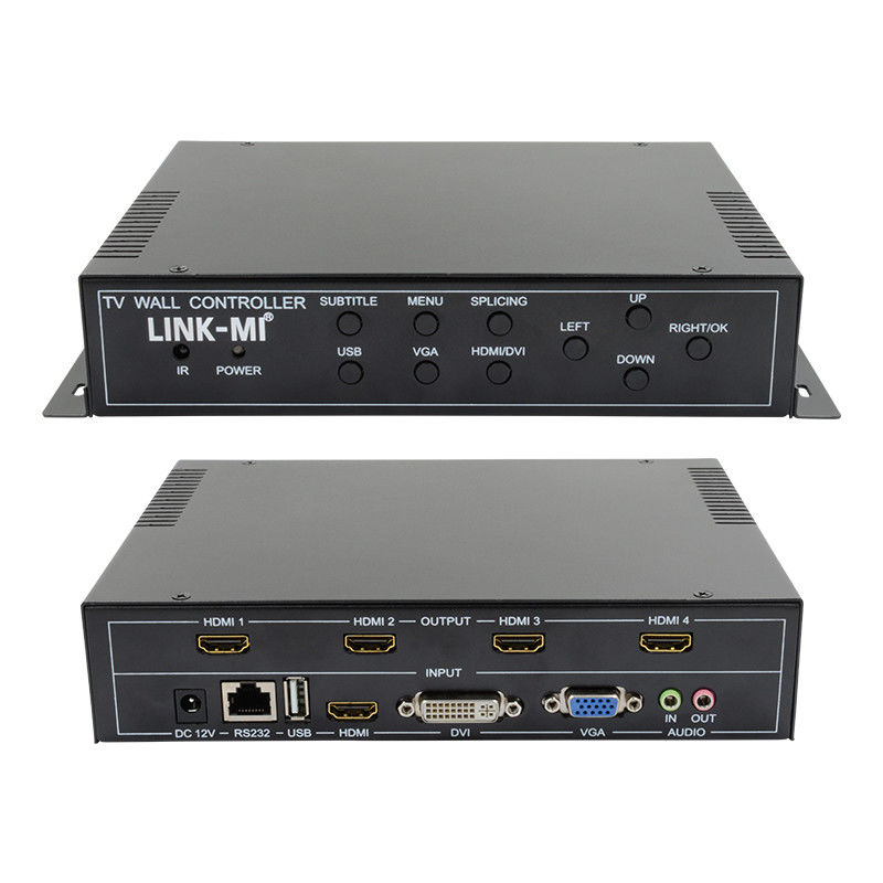 2X2 HDMI Video Wall Controller Support 1X4 1X3 1X2 TV Splicing Box for 4 Screens