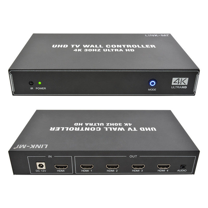 1X4 1X3 1X2 4K Video Wall Controller 30Hz 4 Channels HDMI TV Video Wall Processor 2x2