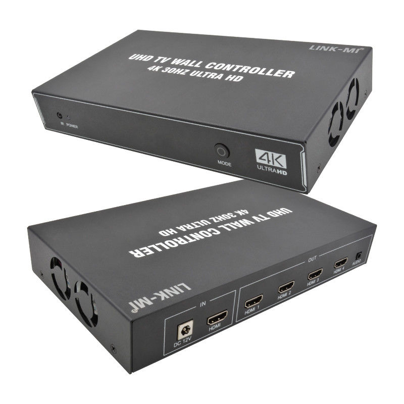 1X4 1X3 1X2 4K Video Wall Controller 30Hz 4 Channels HDMI TV Video Wall Processor 2x2