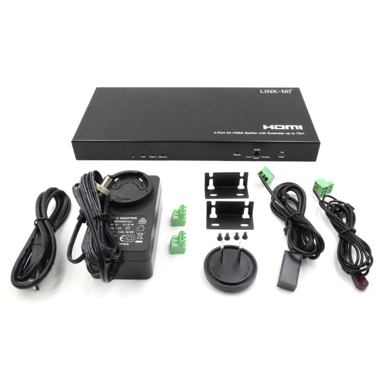 70M 1x4 4K HDMI Splitter Extender With Audio Extract 1x4 Hdmi Splitter Over Cat6