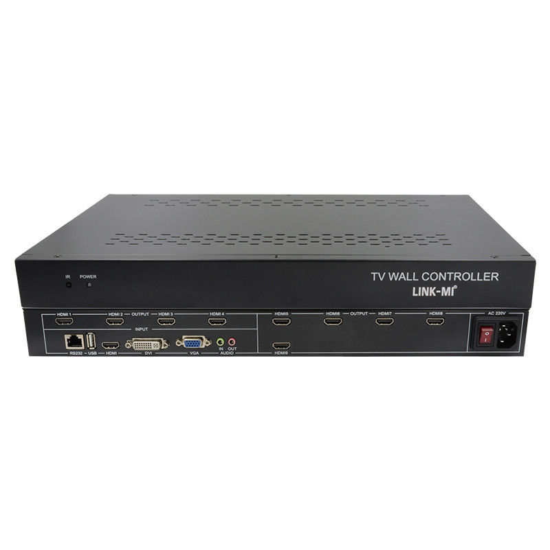 9 Channels HDMI Video Wall Controller 3X3 Zoom Subtitles Multi Display Controller For Advertising