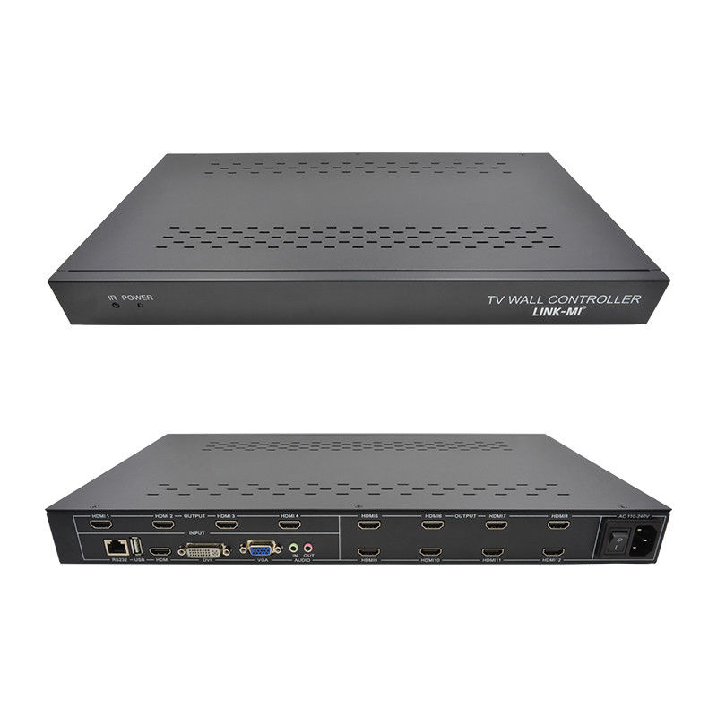 12 Channels 3X3 2x2 TV Wall Controller 3x4 Video Wall Display Controller 3.5mm