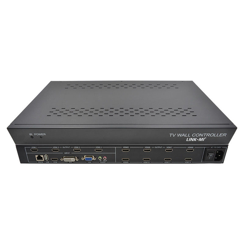 12 Channels 3X3 2x2 TV Wall Controller 3x4 Video Wall Display Controller 3.5mm
