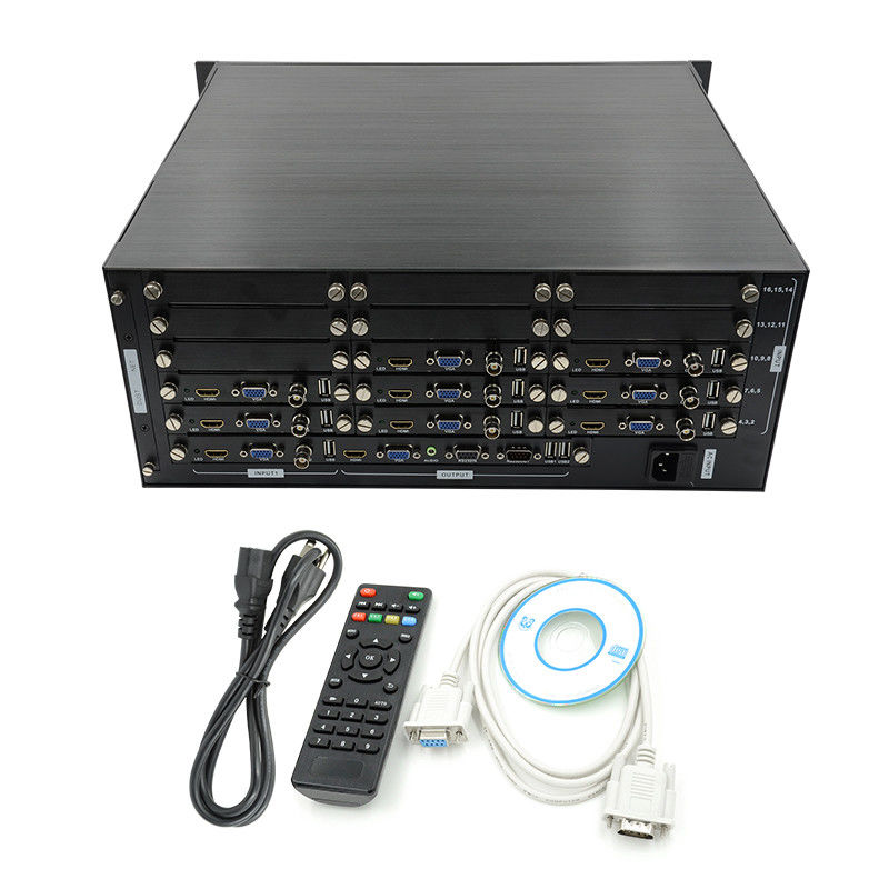 16 Channels Video HDMI Multi Viewer VGA BNC Signal Input 1080P 16X1 HDMI Switch