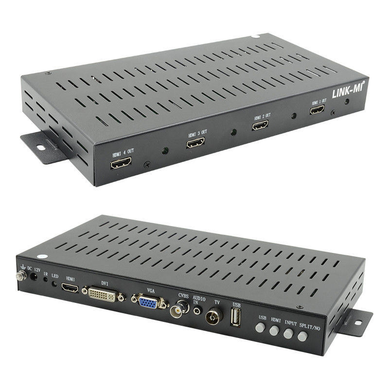 2X2 1X2 1X3 HDMI Video Wall Controller 1x4 1080P 90 Degree Rotation For Portrait Display