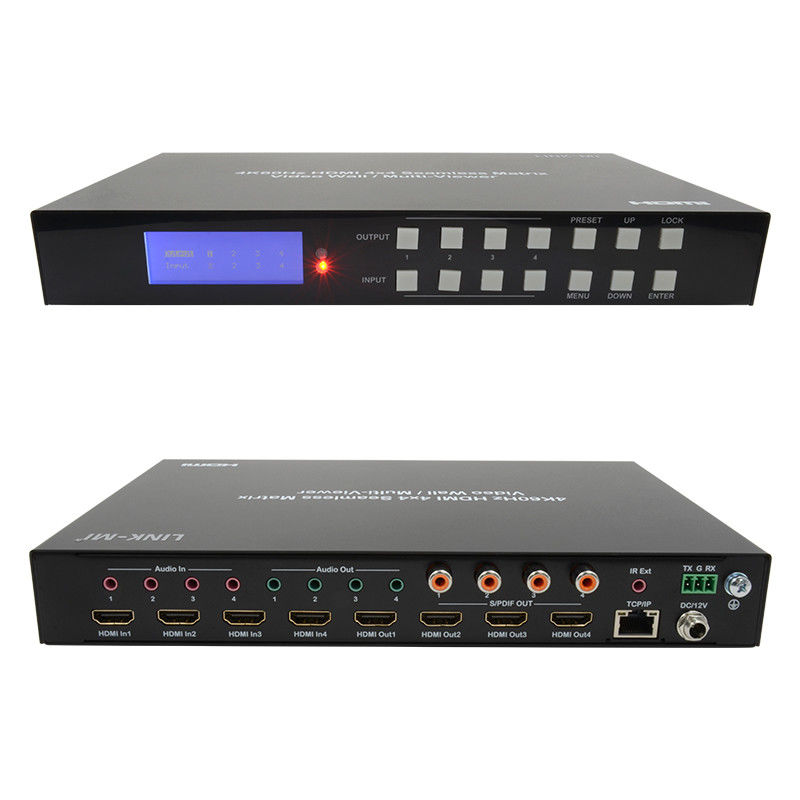 60Hz 4X4 4K Video Wall Controller 4X1 2x2 TV Wall Controller Seamless Matrix Switch