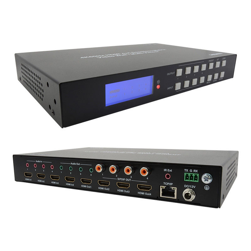 60Hz 4X4 4K Video Wall Controller 4X1 2x2 TV Wall Controller Seamless Matrix Switch
