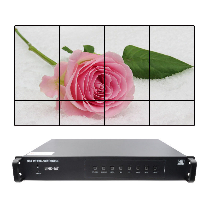 4K 4X4 HDMI Video Wall Controller 16 HDMI Outputs Image Rotation Video Wall Processor