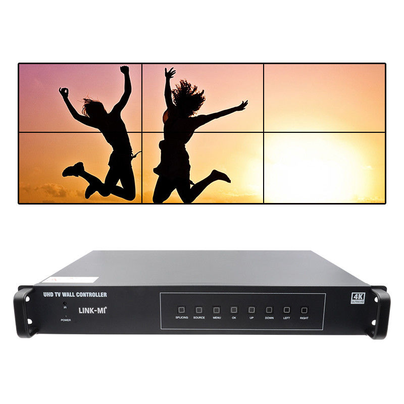 2X3 HDMI Video Wall Controller 4K 1x4 1X3 1X2 TV Wall Processor For 6 Displays