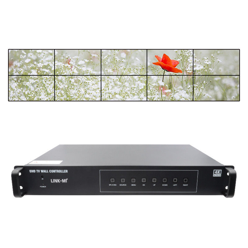 4K Video Wall Splitter HDMI1 2x5 Splicing HDMI2.0 HDMI1.4 DP Input 4K@60Hz 4:4:4