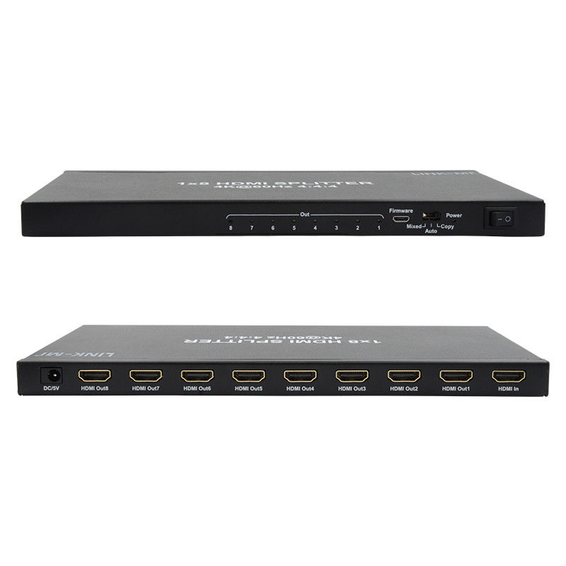 1/8 4K HDMI Splitter 1 In 8 Out 60Hz 3D 18G  Video Audio Splitter For 8 Displays