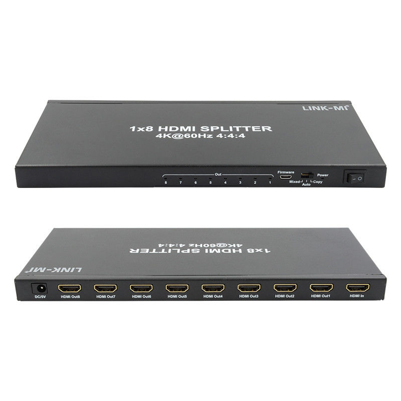 1/8 4K HDMI Splitter 1 In 8 Out 60Hz 3D 18G  Video Audio Splitter For 8 Displays
