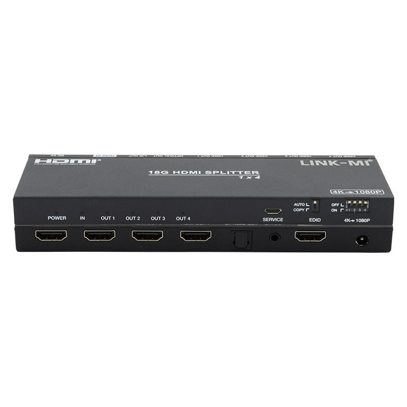 4K 1X4 Multi HDMI Splitter EDID Analog Optical HDMI2.0b 4 Port Video Splitter