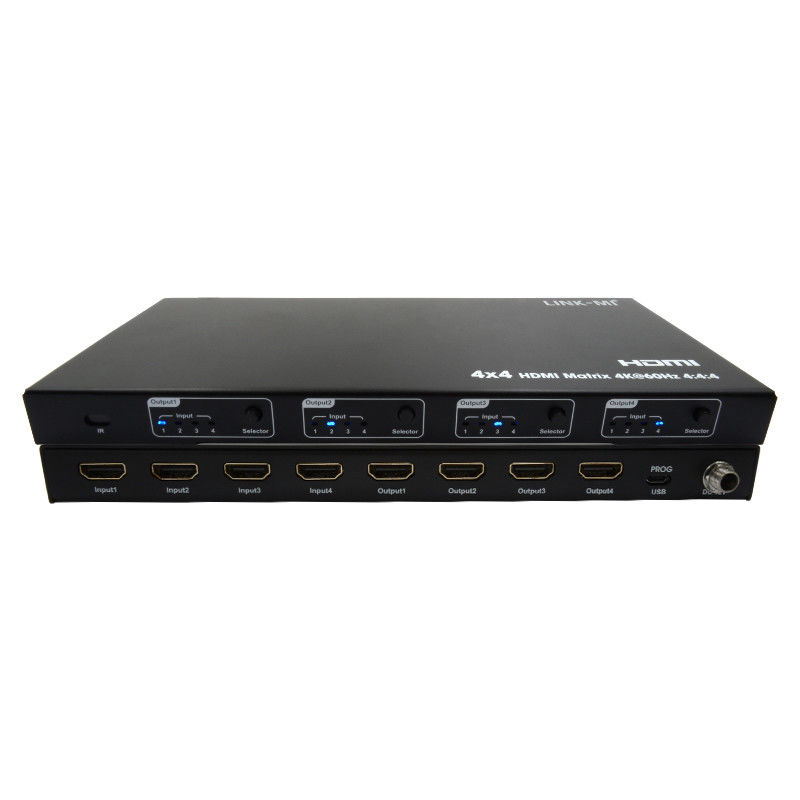 Rs232 4x4 HDMI Matrix Switch Support 4K 60Hz 18Gbps EDID 4 To 4 HDMI Video Switch