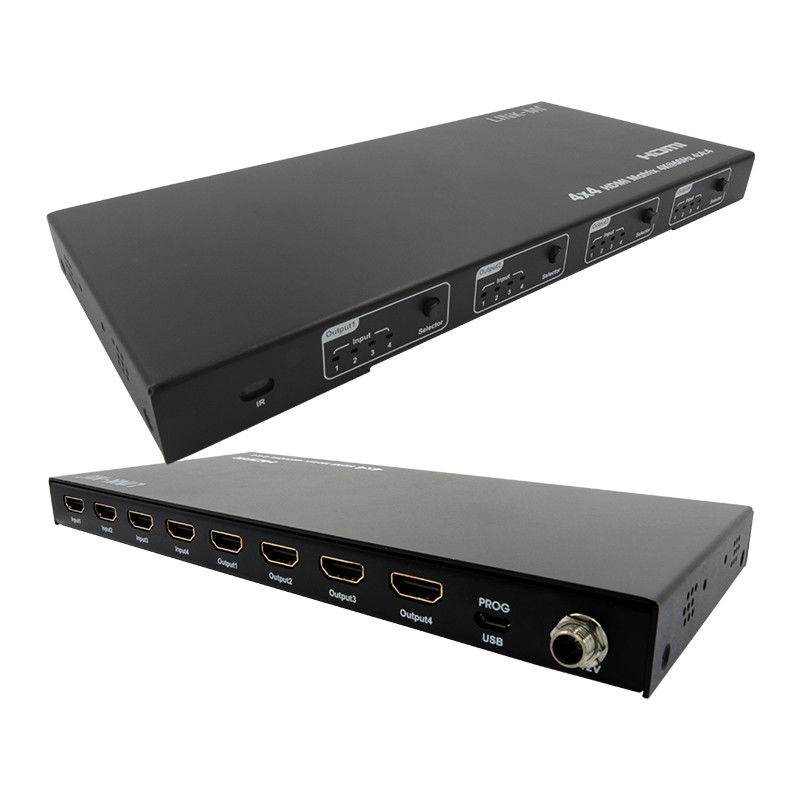 Rs232 4x4 HDMI Matrix Switch Support 4K 60Hz 18Gbps EDID 4 To 4 HDMI Video Switch