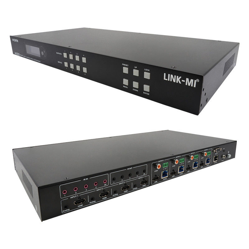 70m 4x4 HDMI Matrix Extender With 4 HDMI Loop Out 4K HDMI Matrix Switch