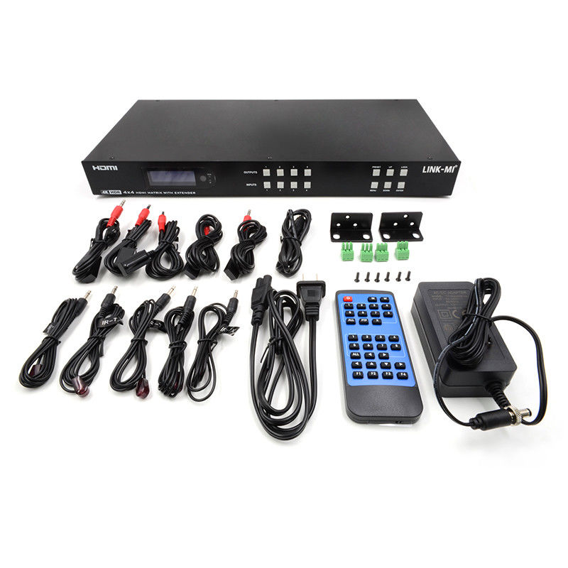 70m 4x4 HDMI Matrix Extender With 4 HDMI Loop Out 4K HDMI Matrix Switch