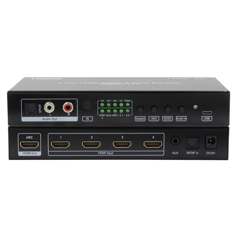 4X1 Video HDMI Switch 2.0 Switch 4K@60hz YUV4:4:4 18Gbps Support ARC, CEC, HDR