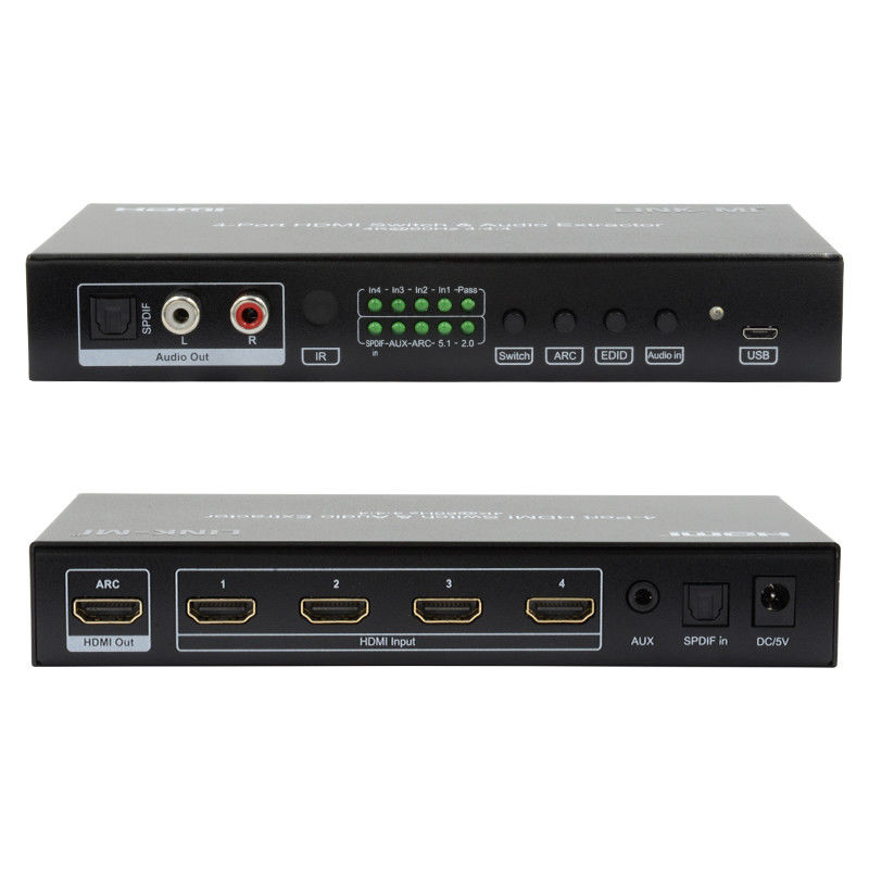 4X1 Video HDMI Switch 2.0 Switch 4K@60hz YUV4:4:4 18Gbps Support ARC, CEC, HDR