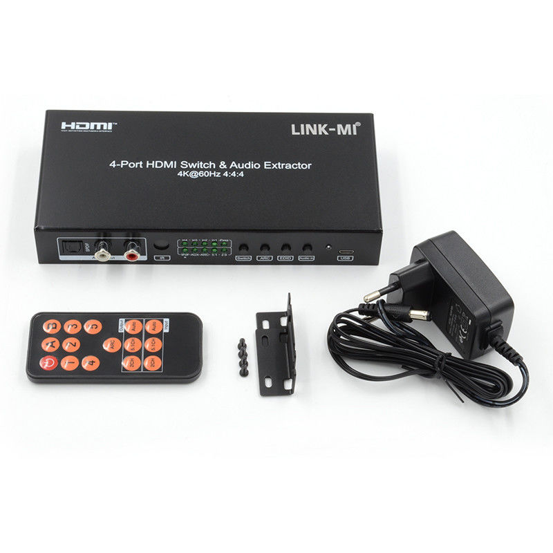 4X1 Video HDMI Switch 2.0 Switch 4K@60hz YUV4:4:4 18Gbps Support ARC, CEC, HDR