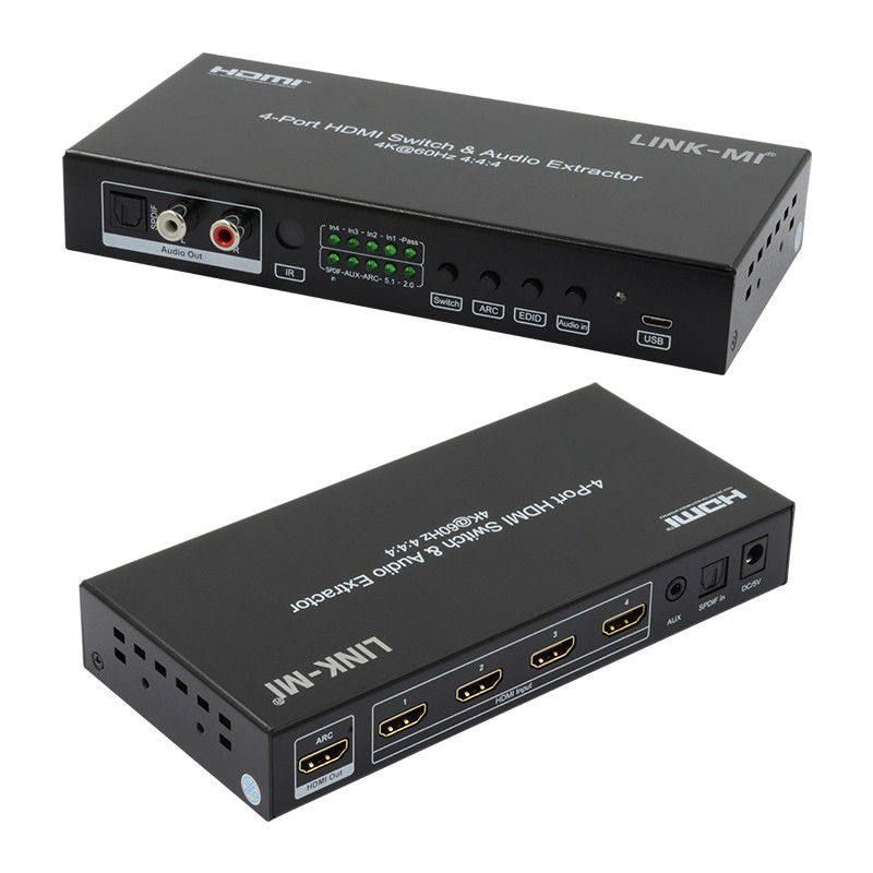 4X1 Video HDMI Switch 2.0 Switch 4K@60hz YUV4:4:4 18Gbps Support ARC, CEC, HDR