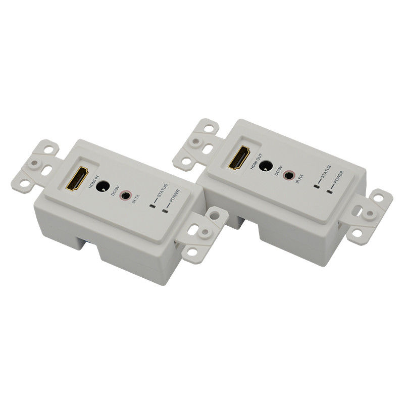 60m HDMI Wall Plate Extender Over Single Cat5e Cat 6 To Hdmi Extender Support 3D IR