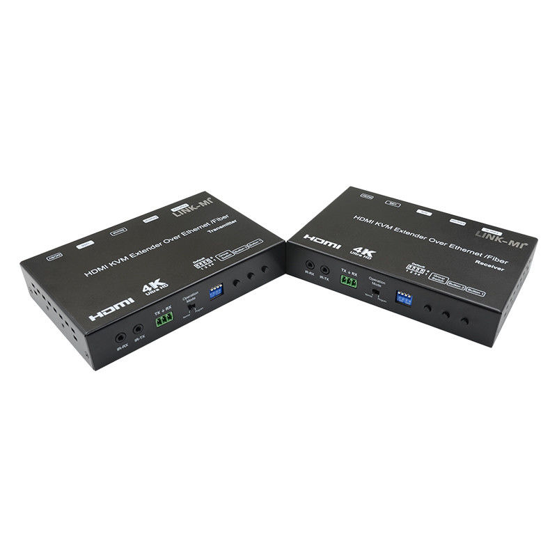 4K AV Over IP Fiber HDMI KVM Extender Support Unicast Multicast With USB RS232