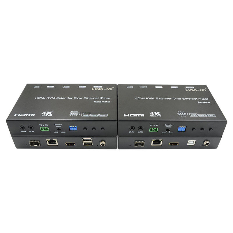 4K AV Over IP Fiber HDMI KVM Extender Support Unicast Multicast With USB RS232
