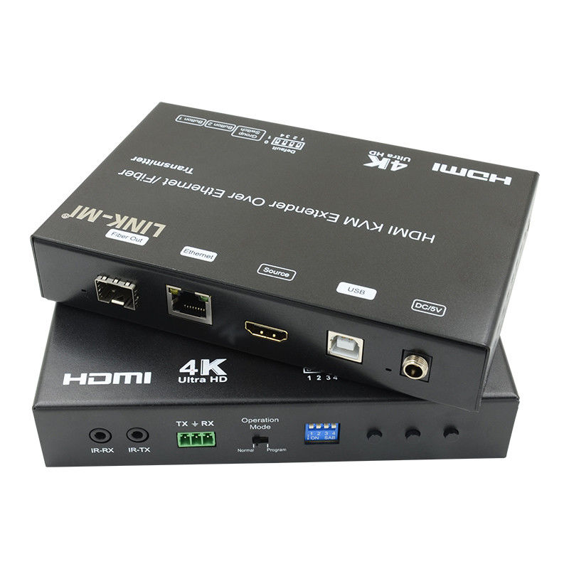 4K AV Over IP Fiber HDMI KVM Extender Support Unicast Multicast With USB RS232