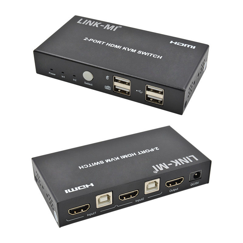 4K 2Port HDMI KVM Switch Support 4K 30Hz USB Type B Port