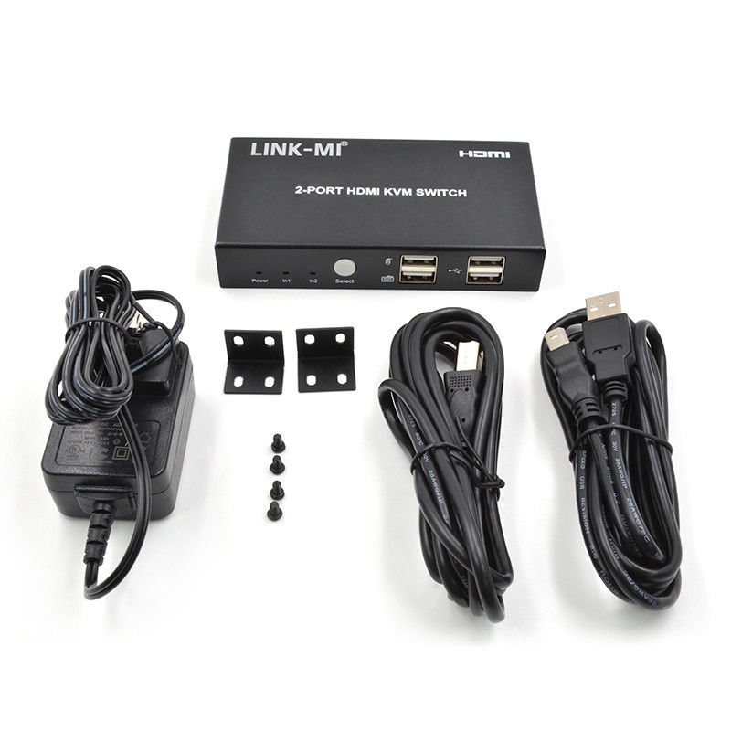 4K 2Port HDMI KVM Switch Support 4K 30Hz USB Type B Port