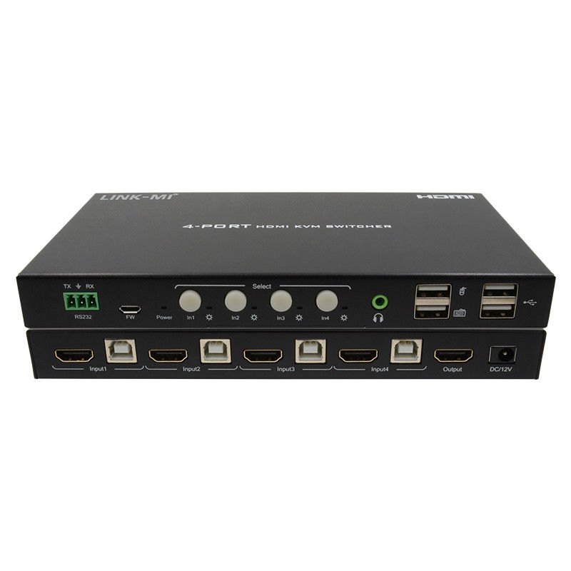 HDCP2.2 1.4 4K KVM Switch HDMI  YUV4:4:4 8Bit With Analog Audio Extraction