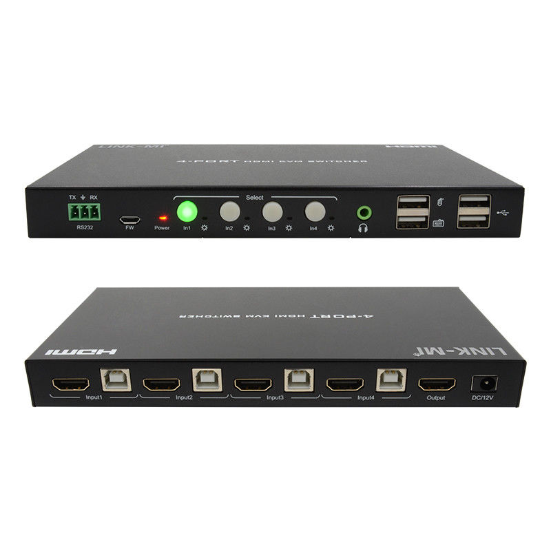HDCP2.2 1.4 4K KVM Switch HDMI  YUV4:4:4 8Bit With Analog Audio Extraction